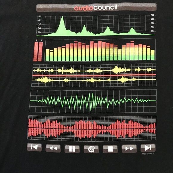 Audio Council Black T shirt 3XL - Picture 2 of 4
